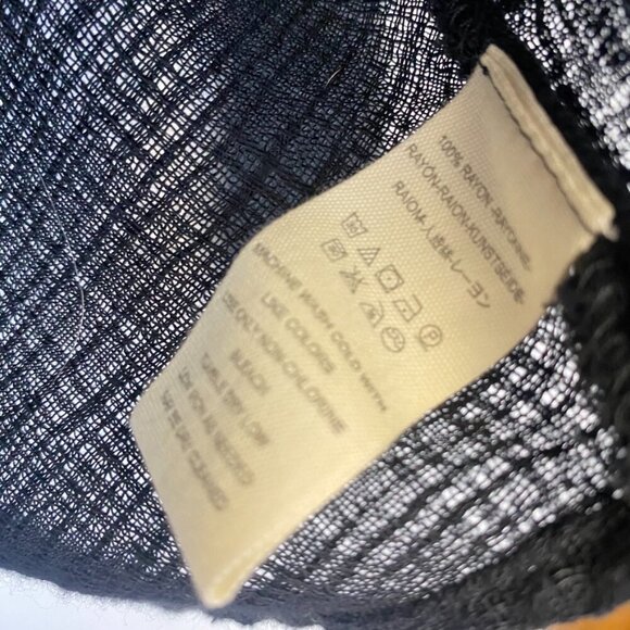 Free People Morning Dolman Sleeve Black Guaze Top - Picture 7 of 12